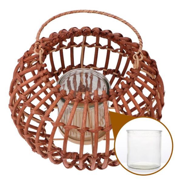 

candle holders 1pc rattan woven lampshade tearoom candleholder ornament