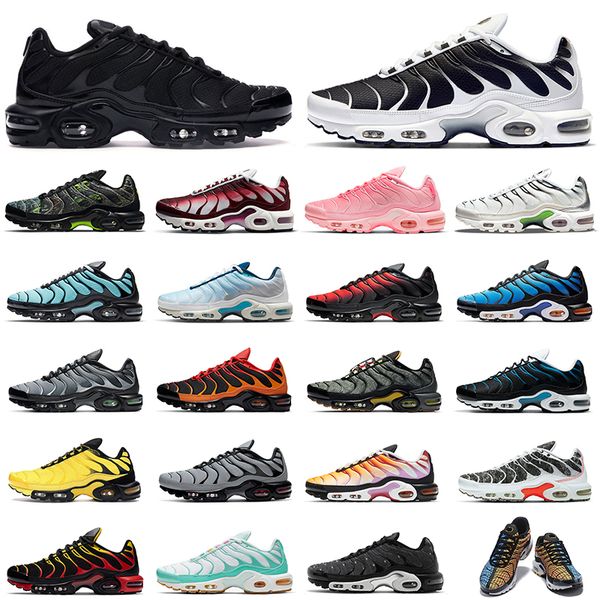 

tn plus running shoes mens black white sustainable neon green hyper pastel blue burgundy oreo teal twist women breathable sneakers trainers