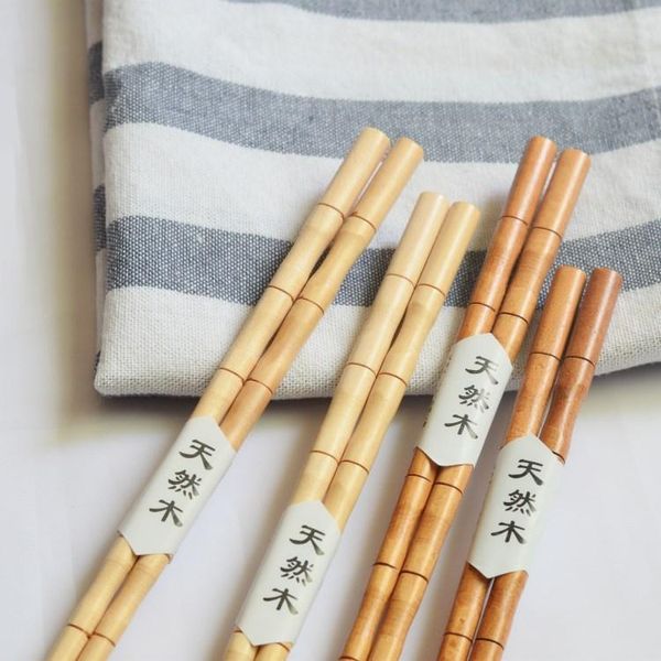 

2pcs handmade natural bamboo wood chopsticks healthy chinese chop sticks reusable hashi sushi stick gift tableware 1pc