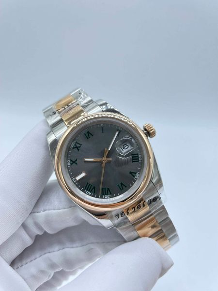 

lady watches automatic mechanical movement wristwatches full stainless steel strap 36mm woman wristwtch fashion ladies wristwatches montre d, Slivery;brown