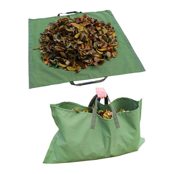 

storage bags 2 in 1 leaves bag multipurpose heavy duty trash collecting mat reusable canvas for garden courtyard lawn sale