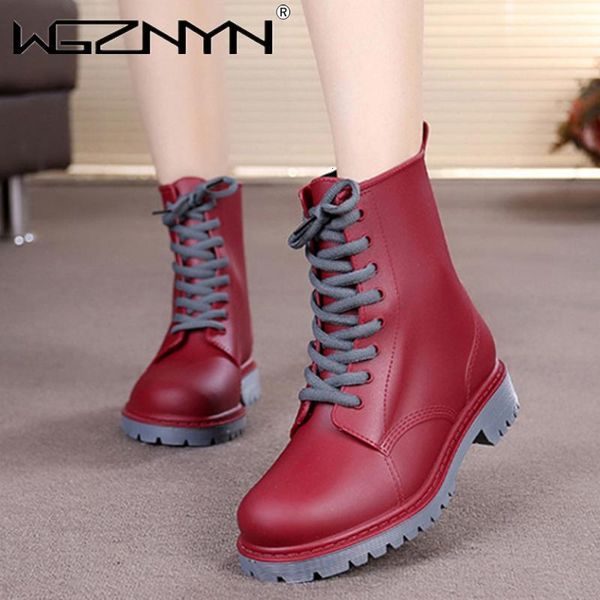 

boots quality platform female women shoes ankle autumn british wind leather thick with short motorcycle oolb, Black
