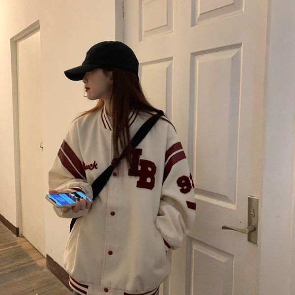 

women's jackets autumn winter jacket women korean students lose wild baseball uniform thickened velvet casual coats 2021 clothing, Black;brown