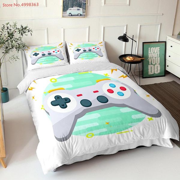 

bedding sets gamepad set  size duvet cover creative comforter bed housse de couette bedclothes 2/3pcs cartoon