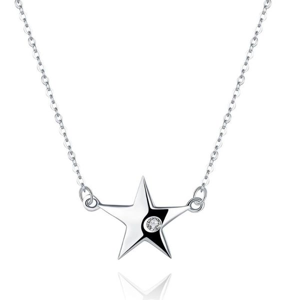 

pendant necklaces fashion jewelry star shaped necklace xmas gift chain, Silver