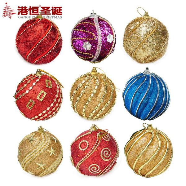 

christmas decorations tree 8cm gold foam ball pendant sticking to 20g