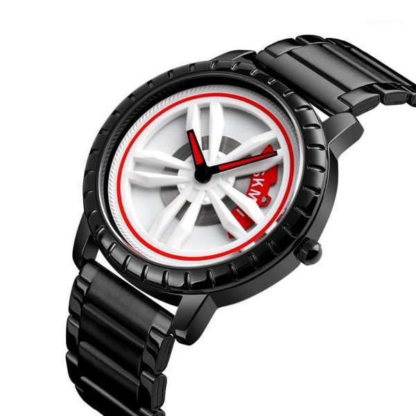 

wristwatches fashion brand skmei men' s watches waterproof quartz watch for man reloj hombre business stainless steel wristwatch clock, Slivery;brown