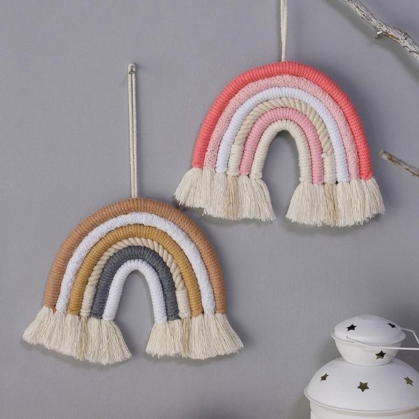 

tapestries hand-made rainbow ornaments hand woven pendant lace wall hanging art tapestry for home bedroom decoration