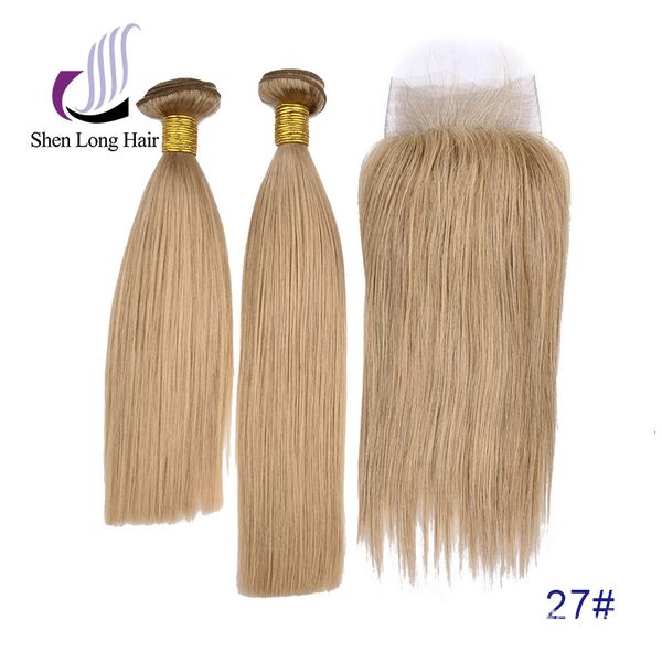 

gold human 27# wig straight bar curtain and 4x4 lace hair block mixed batch, Black