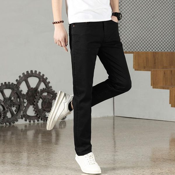 

jeans men's summer thin and versatile slim pants, Blue
