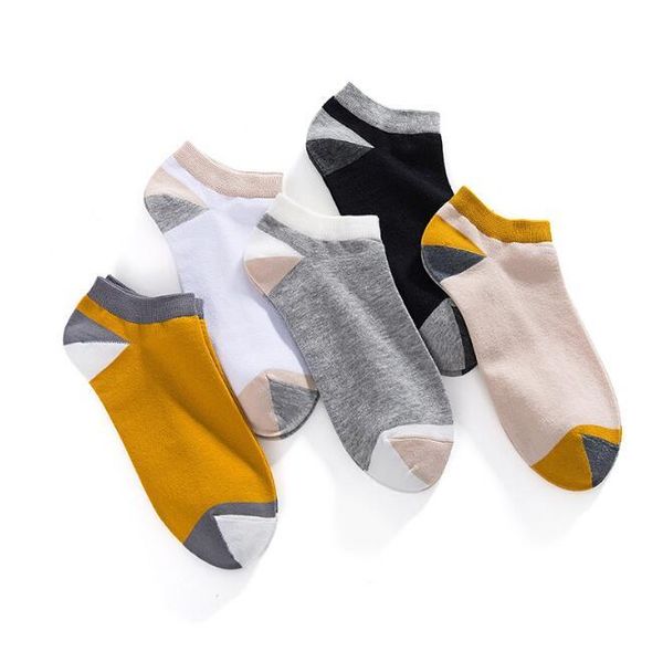 

short socks color cotton summer autumn men's, Black