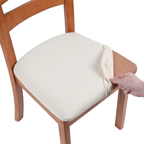 

removable washable elastic cushion covers spandex jacquard dining room home el chair seat protector