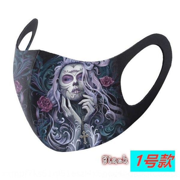 

w9Xs halloween washable facial four seasons breathable printing multi color designer masks ice halloween washable protective protective fac