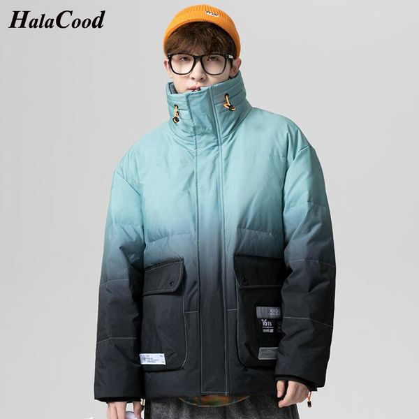 

halacood male fashion new jacket men stand collar parka mens duck down s coats man winter parkas, Black