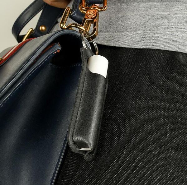 

chapstick keychain holders party favor pu leather mini lipstick lip tubes storage organizer portable cosmetic jewelry holder bag rrd7476