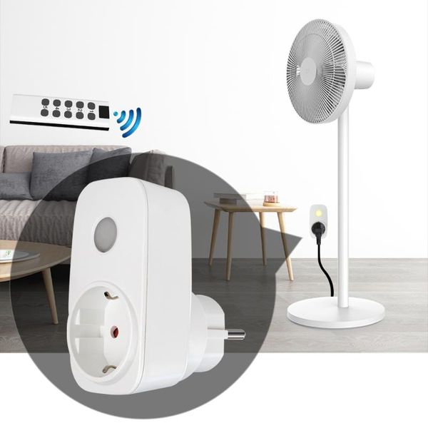 

smart power plugs eu/french universal wireless socket rf433.92 remote control programmable wall compatible with broadlinkrm4pro