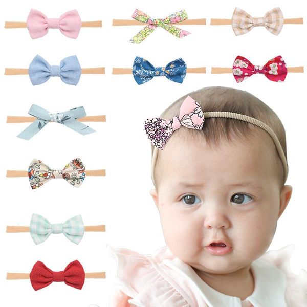 

hair accessories baby headband cute bow nylon head bands turban born headbands hairbands girl bows kawaii, Slivery;white