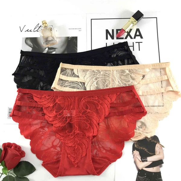 

underwear pantiesbriefs new products breathable simple lace low waist women's 7094#, Black;white