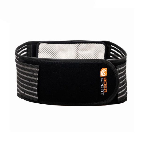 

waist support magnet warm protector exercise home dual-use detachable sports repair belt, Black;gray