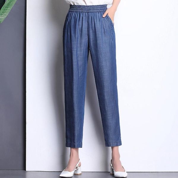 

women's jeans summer denim women plus size blue vintage harem pants loose trousers casual ankle-length mom