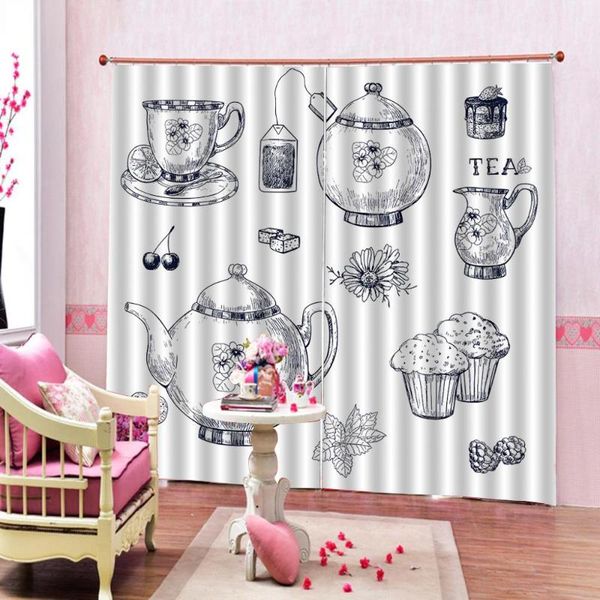 

curtain & drapes simple style curtains coffee bean kettles and cupcakes background living room bedroom window