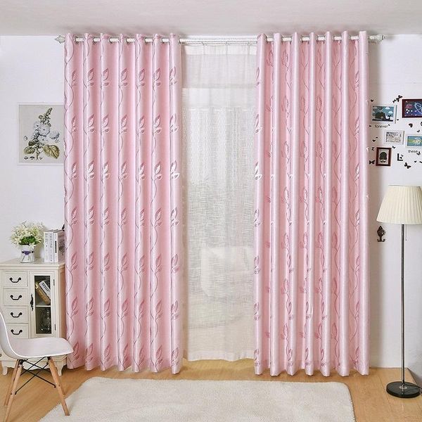

curtain & drapes modern and simple pastoral bright silk gold leaf high precision double-sided jacquard curtains for living room bedroom