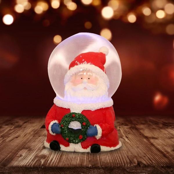 

party decoration christmas crystal ball creative snowman santa claus shape luminous snow globe bedroom deskornament kid xmas gifts