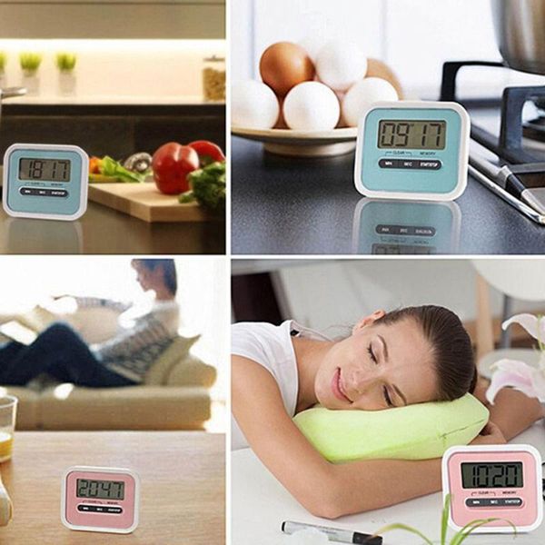 

timers mini digital lcd kitchen timer square countdown alarm with magnet clock satch