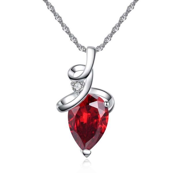 

pendant necklaces fashion princess collar necklace drop send girlfriend multicolor zircon engagement jewelry, Silver