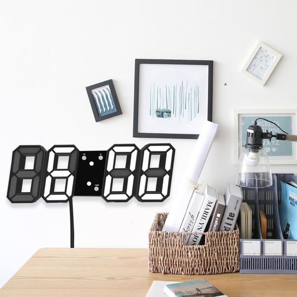 

desk & table clocks nordic digital alarm wall hanging watch snooze calendar electronic clock