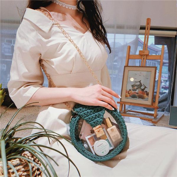 

duffel bags padegao 2021 summer diy material set handmade braided for women fashion hasp soft bag 1