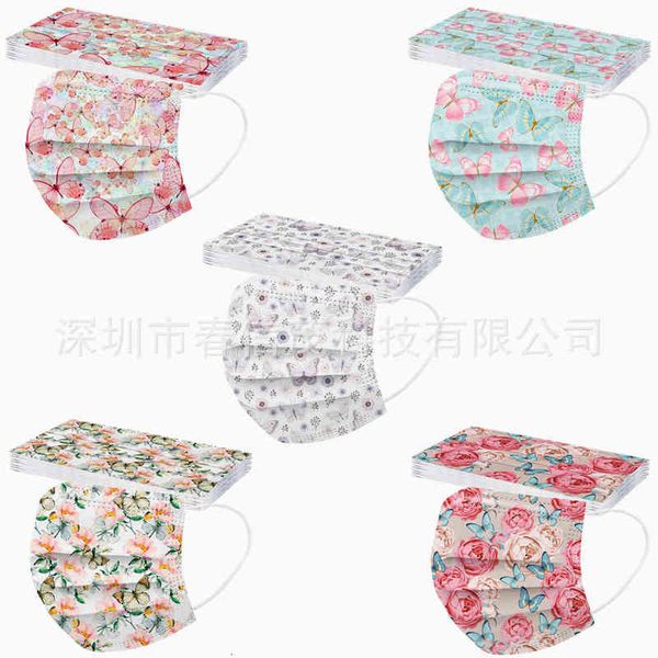 

selling disposable / child love flower seri printed mask three-layer protective