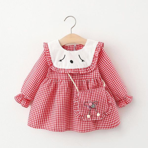 

girl's dresses (4 pieces/lot) 2021 arrival girl's fall dress 080703, Red;yellow