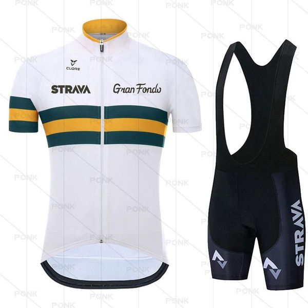 

racing sets 2021 strava cycling team jersey bike shorts set ropa ciclismo mens mtb summer pro bicycling maillot bottom clothing, Black;blue