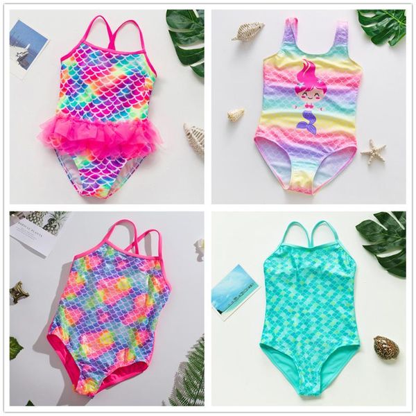 

one-piece suits 2-16y girls swimwear 2021 swimsuit one piece children for girl teenager kids beachewear-st9030mix