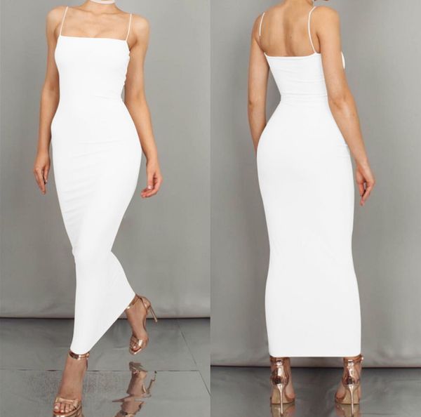 

long suspender 2020 new nightclub women's slim dress, White;black