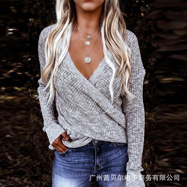 

wepbel v neck solid color womens sweaters knitted pullovers autumn casual women sweater loose long sleeve ladies plus size rompers, White;black