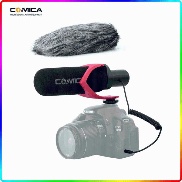 

comica v30 pro video microphone directional condenser interview recording mic for canon nikon sony dslr camera (with windmuff) microphones