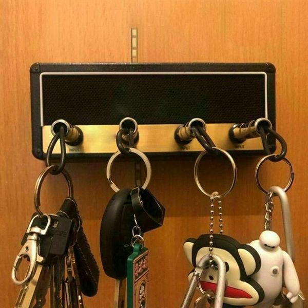 

hooks & rails guitar speaker keychain customize the gift key base creative home storage pendant to send her boyfriend and husband gifts
