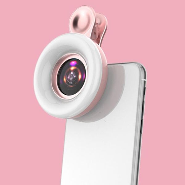 

flash heads mobile phone macro lens mini universal wide-angle beauty makeup led fill light vh99
