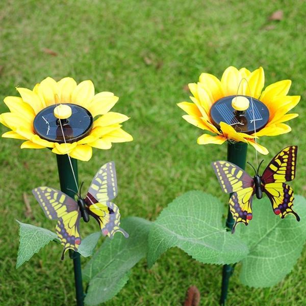 

decorative objects & figurines simulation solar powered dancing fluttering butterflies hummingbird yard decor gifts pretty garden potted pla