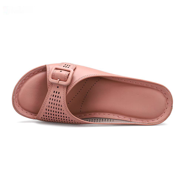 

Women Sandals Genuine Leather Summer Sandals Wedges Shoes Women Flower Slippers Casual Platform Shoes Plus Size 43 Zapatos Mujer, Black