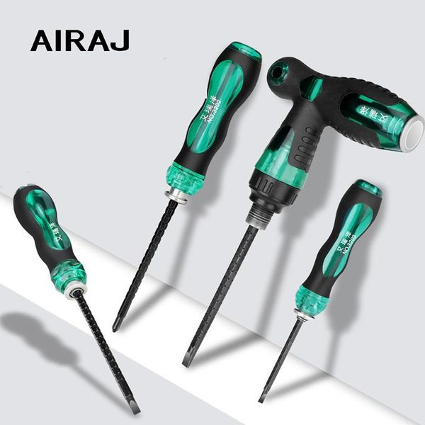 

hand tools airaj dual-purpose screwdriver with non-slip tpr handle home diy repair