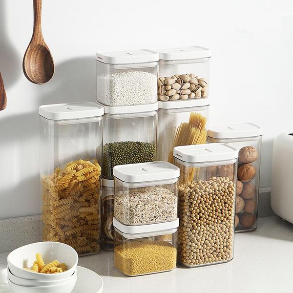 

moisture-proof sealed container storage containers cereal dispenser organizer kitchen transparent household items bottles & jars