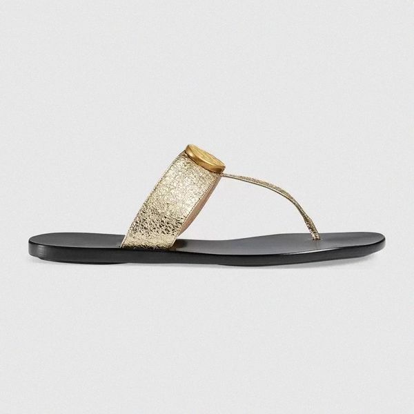 

mens womens fashion black 10mm marmont leather thong sandals adults beach causal slippers size euro 35-45 z5ej#