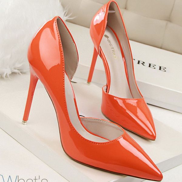 

super high heels women party shoes pointed toe fashion brand women pumps ladies heeled shoes thin heel 11cm black red a3199