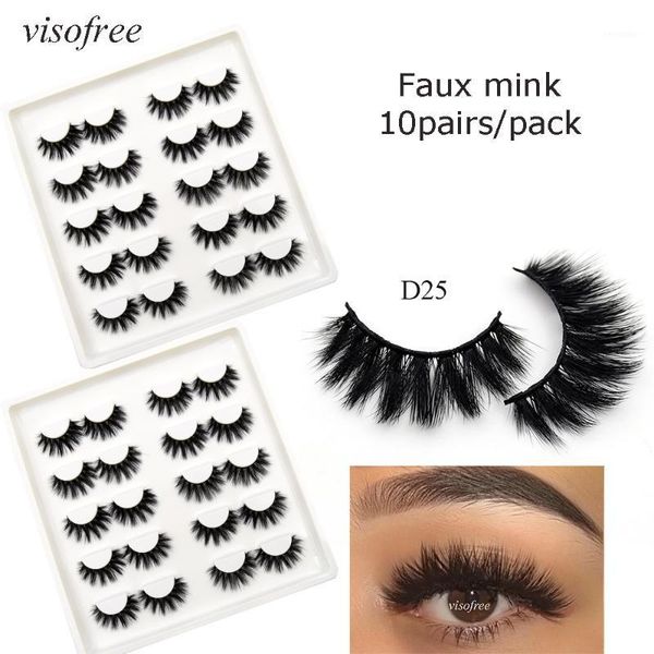 

10pairs/pack eyelashes wholesale handmade full strip lashes dramatic faux mink 3d makeup eyelash beauty1