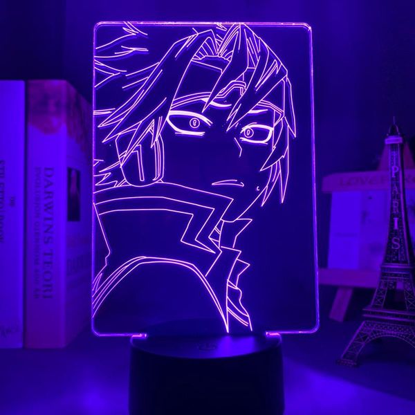 

night lights anime led light my hero academia denki kaminari for bedroom decor birthday gift manga gadget 3d lamp