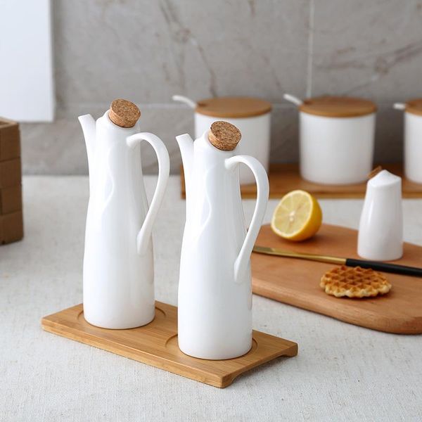 

storage bottles & jars ceramic soy sauce bottle vinegar kitchen utensil jar oil cup art pots salt pepper shakers