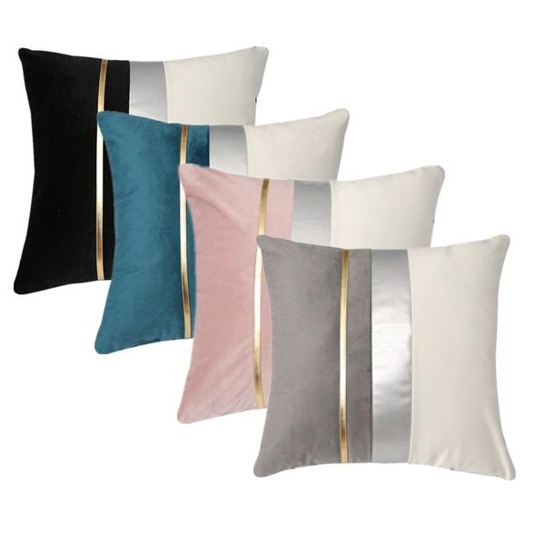 

cushion/decorative pillow high-end velvet cushion cover 45x45cm 30x50cm patchwork golden sofa case luxury throw covers